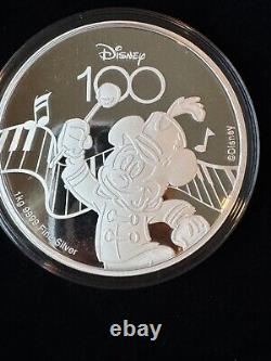 2023 1 Kilo Samoa Silver Disney 100 Years of Wonder Mickey Mouse BU, Box/COA