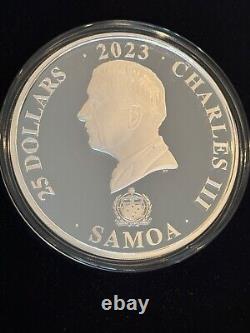 2023 1 Kilo Samoa Silver Disney 100 Years of Wonder Mickey Mouse BU, Box/COA