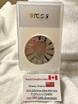 2023 $250 Fine Silver Kilo Coin-Multifaceted Maples-PCGS PR69CAM-Mintage 500