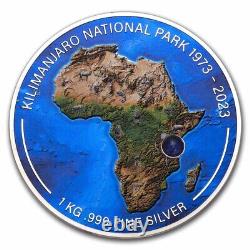 2023 Djibouti 1 kilo Silver 50th Anniv. Kilimanjaro National Park