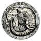 2023 Ivory Coast 2 Kilo Antique Silver Big Five Africa Elephant Sku#281157