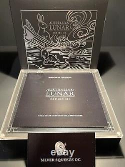 2023 Perth Lunar Year of the Rabbit 1 Kilo Kg Silver with 1 Gram Gold Privy NGC 70