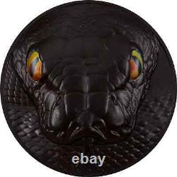 2023 Python Hunters By Night 1 Kilo Silver Coin $50 Palau Obsidian Black JP372