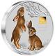 2023 Year Of The Rabbit 1 Kilo 9999 Silver Coin Australia With 1g Gold Privy Mark