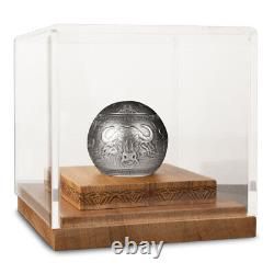 2024 1 Kilo Antique Republic of Djibouti Silver Big Five Buffalo Sphere Coin