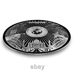 2024 1 Kilo Barbados Silver Landmarks of the World Dome Shaped Coin (Box, CoA)