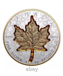 2024 1 Kilo Fine Silver Coin Super Incuse Silver Maple Leaf