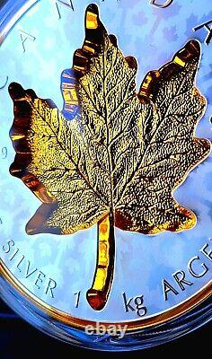 2024 Canada 1 Kilo. 9999 Fine Silver Super Incuse Maple Leaf Coin