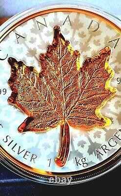 2024 Canada 1 Kilo. 9999 Fine Silver Super Incuse Maple Leaf Coin