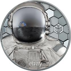 2024 Cook Islands Real Heroes Astronaut 1 Kilo Silver Black Proof Coin