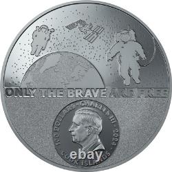 2024 Cook Islands Real Heroes Astronaut 1 Kilo Silver Black Proof Coin