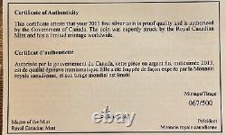 $250 CANADA 2013 SEVEN YEAR WAR 1 KILO. 999 FINE SILVER COIN 32 OZS TROY WithCOA