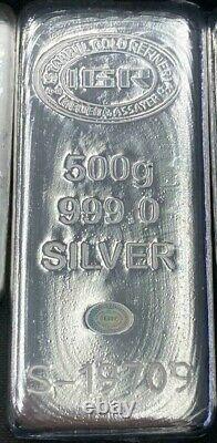 500 Gram 1/2 Kilo IGR Silver Bar 999.0 Istanbul Gold Refinery YM