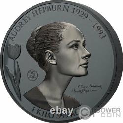 AUDREY HEPBURN Shadow Minting 60th Anniv 1 Kg Kilo Silver Coin 25$ Samoa 2021