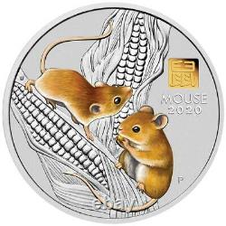 Australia 2020 Year of the Mouse Mouse (1.) Lunar III. 1 Kilo Silver ST