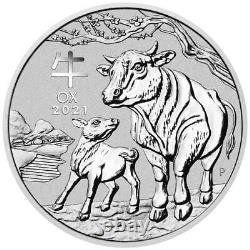 Australia 30 dollars 2021 Year of the Ox Ox (2.) Lunar III 1 Kilo Silver ST