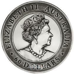 Australia 60 Dollar 2022-Dragon & Tiger-High Relief 2 Kilo Silver AF