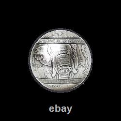 BIG FIVE ELEPHANT Spherical 1 Kg Kilo Silver Coin 1000 Francs Djibouti 2020