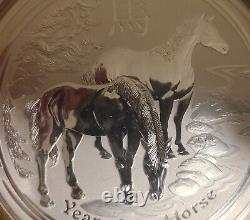 Beautiful 2014 Kilo Australia YEAR OF THE HORSE $30 SILVER in Original Capsule