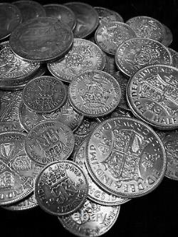 British silver coin Collection 1/2 Kilo Sixpence Shilling Florin Half Crown