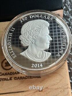 Canada 2014 MAPLE LEAF FOREVER $250 Kilo Pure Silver Enamel