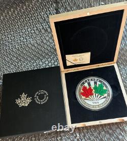 Canada 2014 MAPLE LEAF FOREVER $250 Kilo Pure Silver Enamel