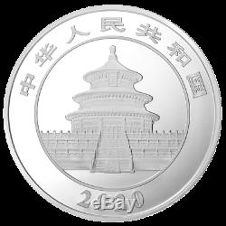 China 300 Yuan 2020 Panda 1 Kilo Silber PP Im Etui