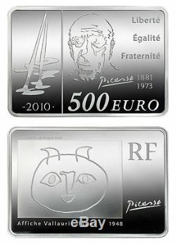 France 2010 Picasso 1 Kilo Silver Proof Coin with Box
