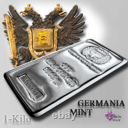 Germania Mint Cast 1 Kilo Silver Bar GEM BU Germania Mint Direct spring9 coins