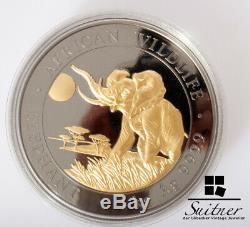 Golden Enigma 1 Kilo Silber Somalia Elefant 2016 Gold Ruthenium