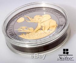 Golden Enigma 1 Kilo Silber Somalia Elefant 2016 Gold Ruthenium