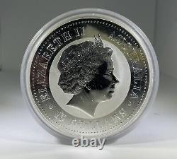 LP381 2007 Year of the Pig colored 1/2 kilo. 999 Ag silver coin