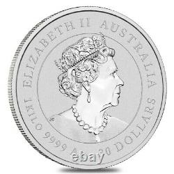 Lot of 2 2021 1 Kilo Silver Lunar Year of The Ox BU Australian Perth Mint In