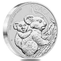 Lot of 5 2023 1 Kilo Silver Australian Koala Perth Mint. 9999 Fine BU In Cap