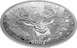 MAJESTIC WILDLIFE The Deer 1 Kg Kilo Silver Coin 25$ Samoa 2020