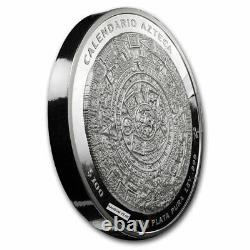 Mexico 1 kilo Silver Aztec Calendar (Random Year, Coin Only) SKU#197412