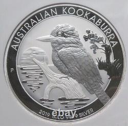 NGC MS69 Australia 30 dollars 2019 P kookaburra 1 kilo Fine Silver
