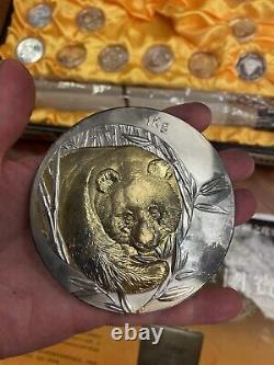 NOT Silver Chinese 1oz Panda coins Plus Kilo 30+ Ounces Base Metal NOT Silver