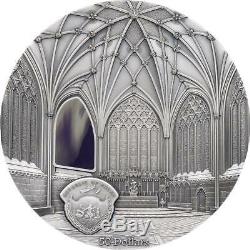 Palau 2017 $50 Tiffany Wells Cathedral 1 kg Silver-Kilo Coin Limited Edition