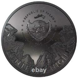 Palau 50 $2022-Hunter by Night (2.) UHU 1 Kilo Silver Black Proof