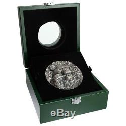 Panda Haut-Relief 1 Kilo Antique finish Silver Coin 10000Francs Ivory Coast 2020