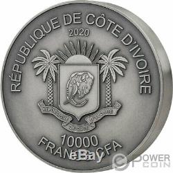 RHINO Big Five Mauquoy 1 Kg Kilo Silver Coin 10000 Francs Ivory Coast 2020