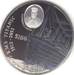 Rare British Virgin Islands 2012 Large 1 kilo Silver Coin Titanic 1912-2012