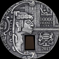 Republic of Chad 2017 10000 Francs CFA UXMAL 1 Kilo Antique finish Silver Coin