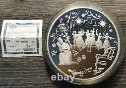 Russia USSR 1996 100 Roubles silver PROOF KILO BALLET nutcracker in Mint Capsule