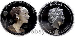 Silvercoin 1 Kilo Audrey Hepburn Shadow Minting 60 Aniversario Samoa 2021