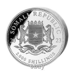 Somalia 2023 1 Kilo Silver African Wildlife Elephant BU