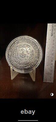 South Korea Achilles Shield 1 Kilo Silver Antiqued Concave Stacker