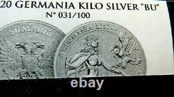 The 2020 Germania Kilo Silver Coin Nr. 031/100