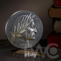 The Divine Comedy Inferno Dante Alighieri 1 kilo Silver Coin CFA Cameroon 2021